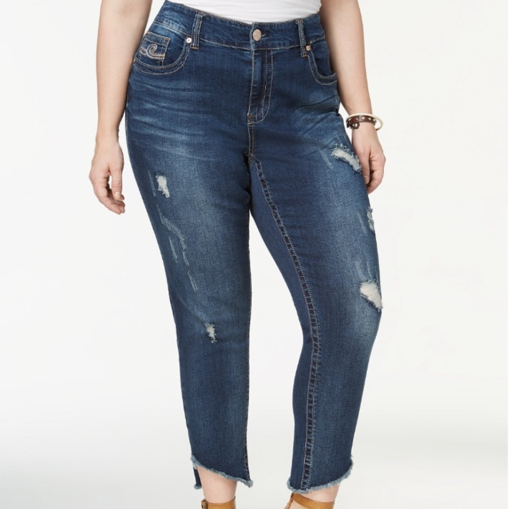 Seven7 Ripped Jeans, Plus Size 14W